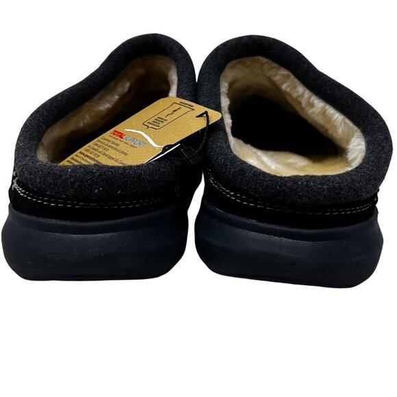 Spenco Mens Supreme Slide‎ Slipper Black Herringbone Wool Upper Size 8D - Picture 6 of 13